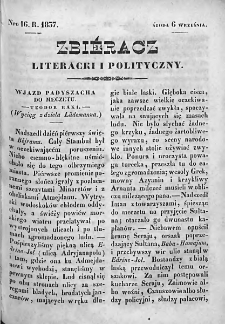 Zbieracz Literacki i Polityczny. 1837. T. IV, nr 16