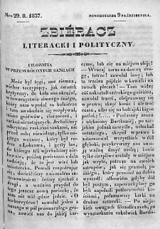 Zbieracz Literacki i Polityczny. 1837. T. IV, nr 29