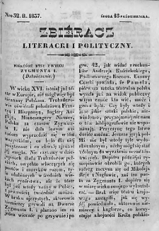 Zbieracz Literacki i Polityczny. 1837. T. IV, nr 32