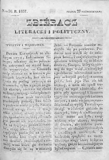Zbieracz Literacki i Polityczny. 1837. T. IV, nr 36