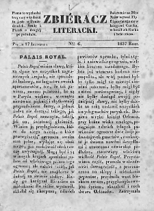 Zbieracz Literacki i Polityczny. 1837/38. T. I, nr 6