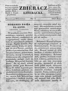 Zbieracz Literacki i Polityczny. 1837/38. T. I, nr 7