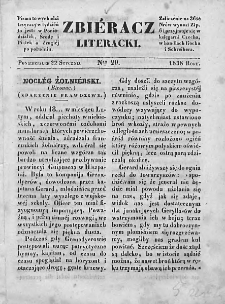 Zbieracz Literacki i Polityczny. 1837/38. T. I, nr 29