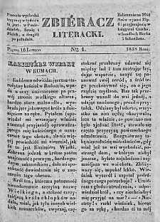 Zbieracz Literacki i Polityczny. 1838. T. II, nr 1