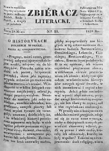 Zbieracz Literacki i Polityczny. 1838. T. II, nr 15