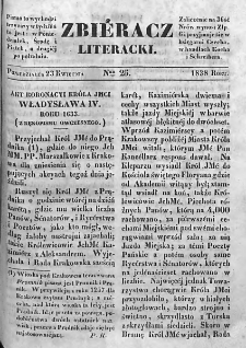Zbieracz Literacki i Polityczny. 1838. T. II, nr 25