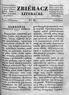 Zbieracz Literacki i Polityczny. 1838. T. II, nr 27