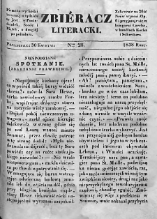 Zbieracz Literacki i Polityczny. 1838. T. II, nr 28