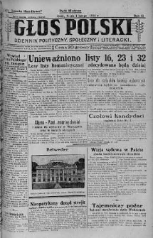 Głos Polski : dziennik polityczny, społeczny i literacki 1 luty 1928 nr 32