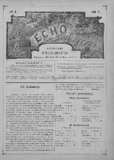 Echo Muzyczne : dwutygodnik artystyczno - literacki. 1881. T. 5, nr 1