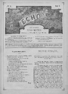 Echo Muzyczne : dwutygodnik artystyczno - literacki. 1881. T. 5, nr 3