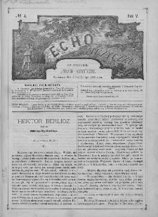 Echo Muzyczne : dwutygodnik artystyczno - literacki. 1881. T. 5, nr 4