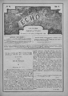 Echo Muzyczne : dwutygodnik artystyczno - literacki. 1881. T. 5, nr 9