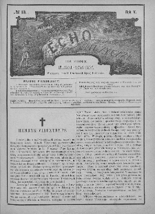 Echo Muzyczne : dwutygodnik artystyczno - literacki. 1881. T. 5, nr 13