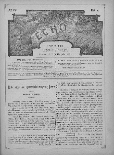 Echo Muzyczne : dwutygodnik artystyczno - literacki. 1881. T. 5, nr 22