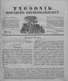 Tygodnik Rolniczo-Technologiczny. T.1. 1835. Nr 9