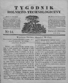 Tygodnik Rolniczo-Technologiczny. T.1. 1835. Nr 14