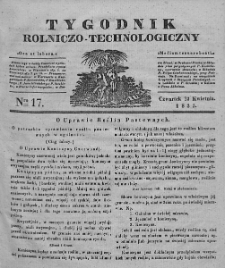 Tygodnik Rolniczo-Technologiczny. T.1. 1835. Nr 17