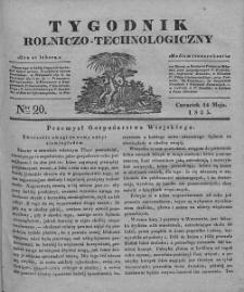 Tygodnik Rolniczo-Technologiczny. T.1. 1835. Nr 20