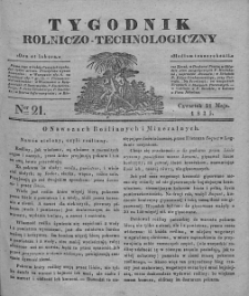 Tygodnik Rolniczo-Technologiczny. T.1. 1835. Nr 21