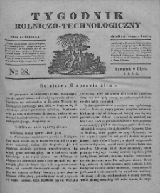 Tygodnik Rolniczo-Technologiczny. T.1. 1835. Nr 28