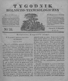 Tygodnik Rolniczo-Technologiczny. T.1. 1835. Nr 32