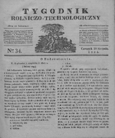 Tygodnik Rolniczo-Technologiczny. T.1. 1835. Nr 34