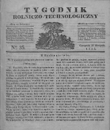 Tygodnik Rolniczo-Technologiczny. T.1. 1835. Nr 35