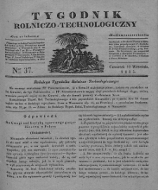 Tygodnik Rolniczo-Technologiczny. T.1. 1835. Nr 37