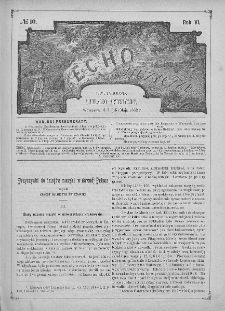 Echo Muzyczne : dwutygodnik artystyczno - literacki. 1882. T. 6, nr 10