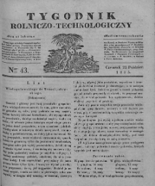 Tygodnik Rolniczo-Technologiczny. T.1. 1835. Nr 43
