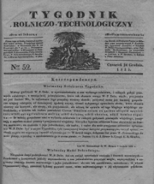 Tygodnik Rolniczo-Technologiczny. T.1. 1835. Nr 52