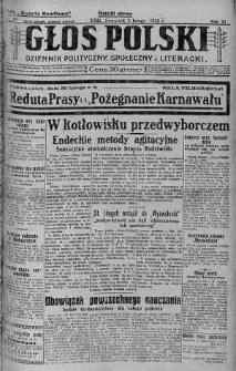 Głos Polski : dziennik polityczny, społeczny i literacki 9 luty 1928 nr 40