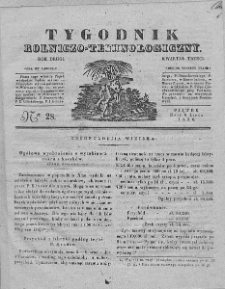 Tygodnik Rolniczo-Technologiczny. T.2. 1836. Nr 28