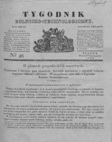 Tygodnik Rolniczo-Technologiczny. T.2. 1836. Nr 46