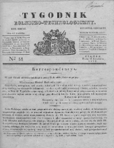 Tygodnik Rolniczo-Technologiczny. T.2. 1836. Nr 51