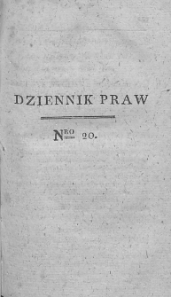Dziennik Praw. T. II. 1810, nr 20