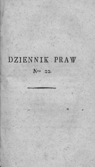 Dziennik Praw. T. II. 1810, nr 22