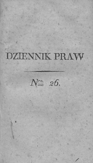 Dziennik Praw. T. III. 1811, nr 26