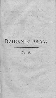 Dziennik Praw. T. III. 1811, nr 28