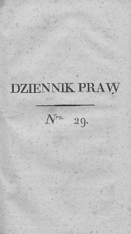 Dziennik Praw. T. III. 1811, nr 29
