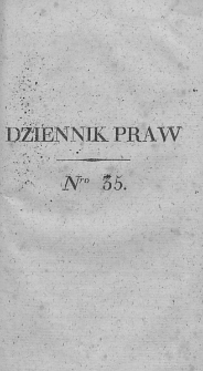 Dziennik Praw. T. III. 1811, nr 35