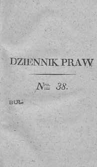 Dziennik Praw. T. IV. 1812, nr 38