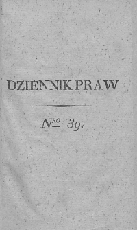 Dziennik Praw. T. IV. 1812, nr 39
