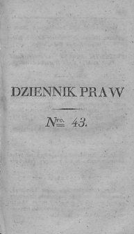 Dziennik Praw. T. IV. 1812, nr 43