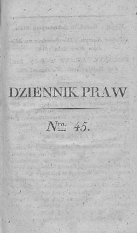 Dziennik Praw. T. IV. 1812, nr 45