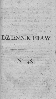 Dziennik Praw. T. IV. 1812, nr 46