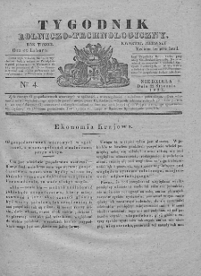 Tygodnik Rolniczo-Technologiczny. T.3. 1837. Nr 4