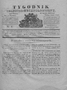 Tygodnik Rolniczo-Technologiczny. T.3. 1837. Nr 8
