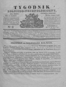 Tygodnik Rolniczo-Technologiczny. T.3. 1837. Nr 9